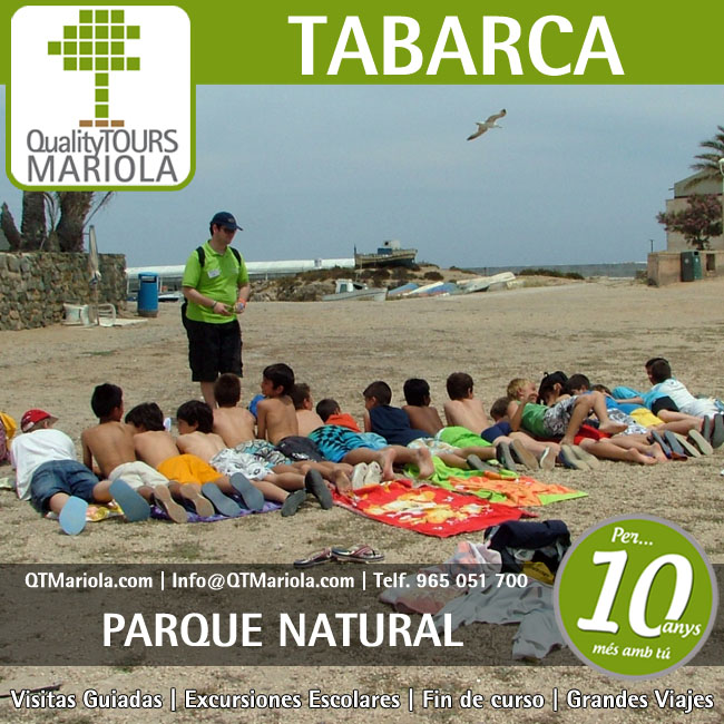 excursión escolar tabarca, excursión tabarca, parque natural tabarca, visita colegios Tabarca