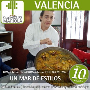 excursión escolar valencia, visita guiada valencia, ciudad de las artes y de las ciencias, visita colegios Valencia, paella valencia