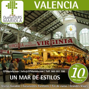 excursión escolar valencia, visita guiada valencia, ciudad de las artes y de las ciencias, visita colegios Valencia, mercado central valencia