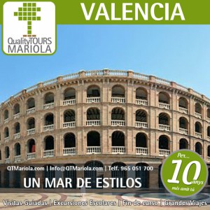 excursión escolar valencia, visita guiada valencia, ciudad de las artes y de las ciencias, visita colegios Valencia, plaza de toros valencia