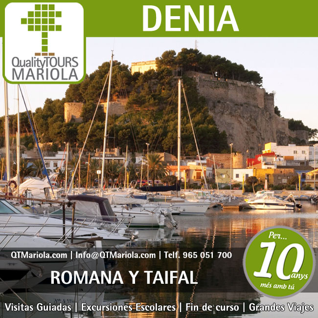 visita guiada denia, excursion escolar denia, guided tours denia