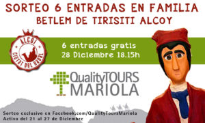 sorteo 6 entradas Betlem de Tirisiti en Alcoy