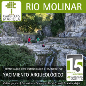 Senderismo interpretativo yacimiento arqueológico industrial río Molinar