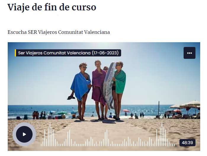 viajes fin de curso en la comunitat valenciana 2